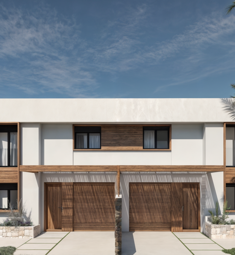 Fachada viviendas adosadas Torrent MS2 Arquitectura