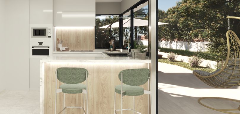 Cocina viviendas adosadas Alfaz del Pi MS2 Arquitectura