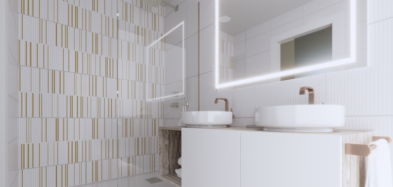 Baño viviendas adosadas Alfaz del Pi MS2 Arquitectura