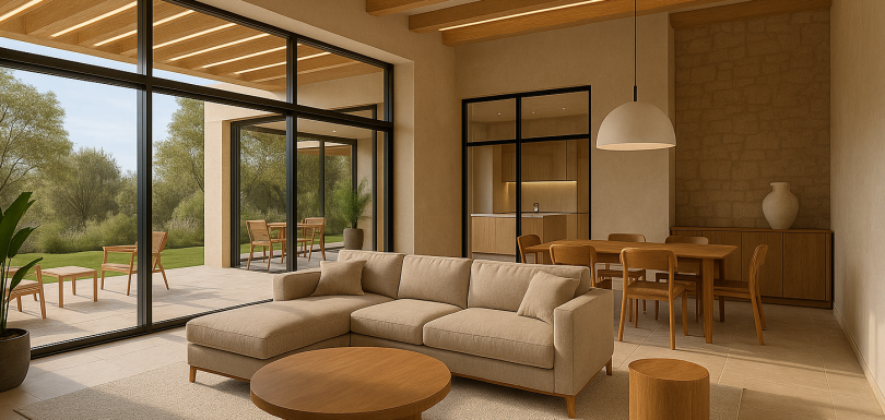 Salón vivienda unifamiliar San Pedro MS2 Arquitectura